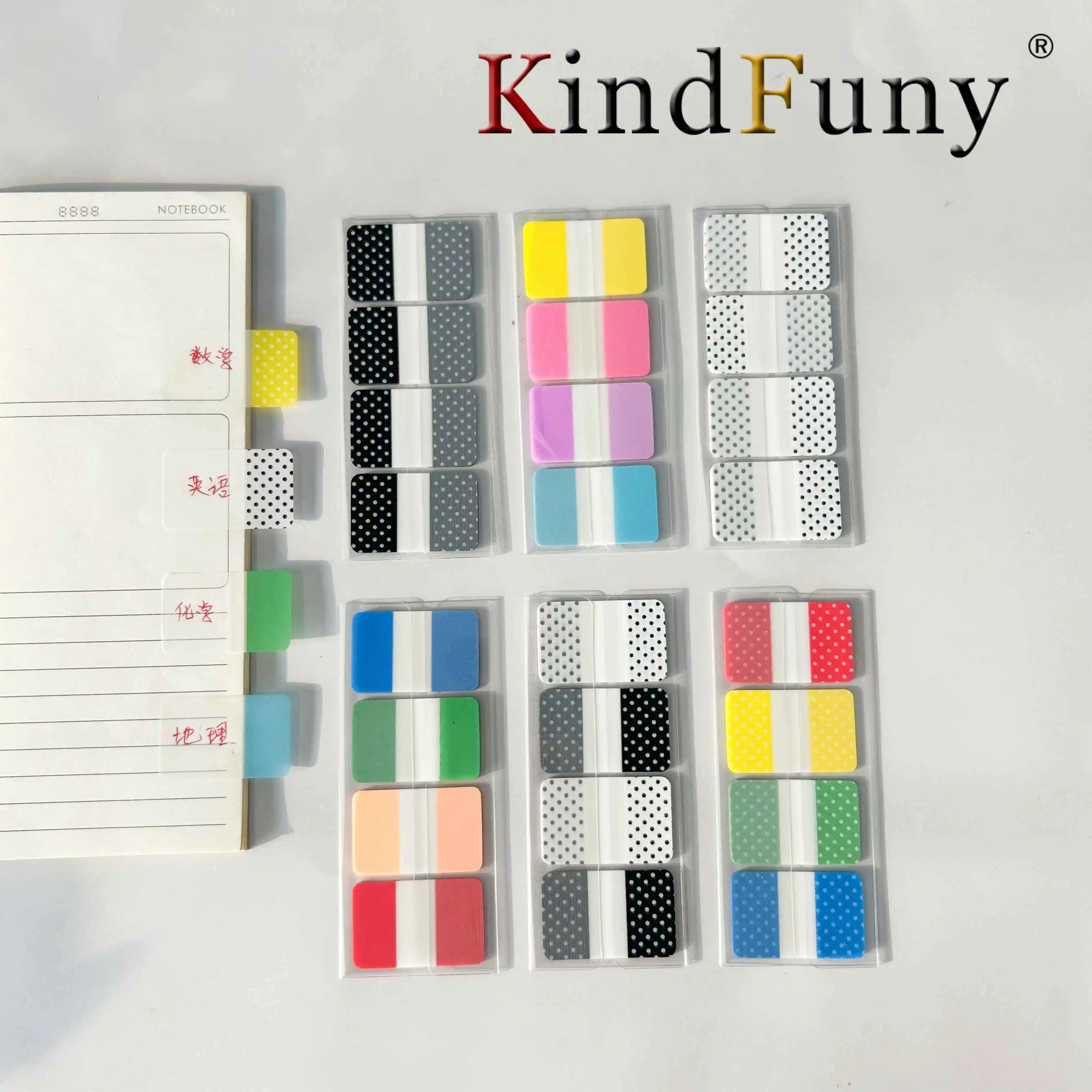 80 Sheets Transparent Color Stickers Self-Adhesive Index Tabs Sticky Notes Flags Stationery for School Office Supplies