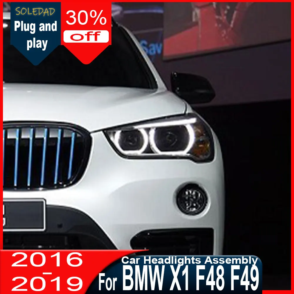 

Для BMW X1 F48 2016-2020: Светодиодные фары, дневные ходовые огни, динамические поворотники, автомобильные аксессуары