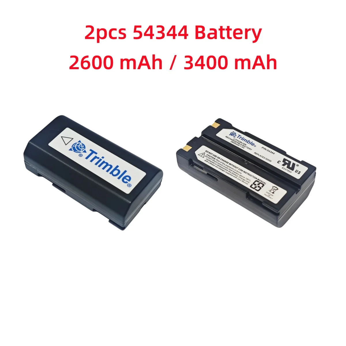 2pcs 3400mAh/ 2600mAh 7.4V 54344 Battery for Trimble 5700 5800 MT1000 R6 R7 R8 Dini03 MT1 RTK GNSS Replacement 52030 Battery