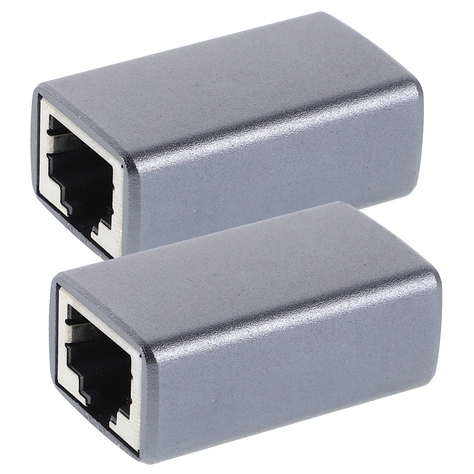 

2pcs Network Connector Female To Female Ethernet Adapter Durable Dual Head Design For Home Office Stable Transmission