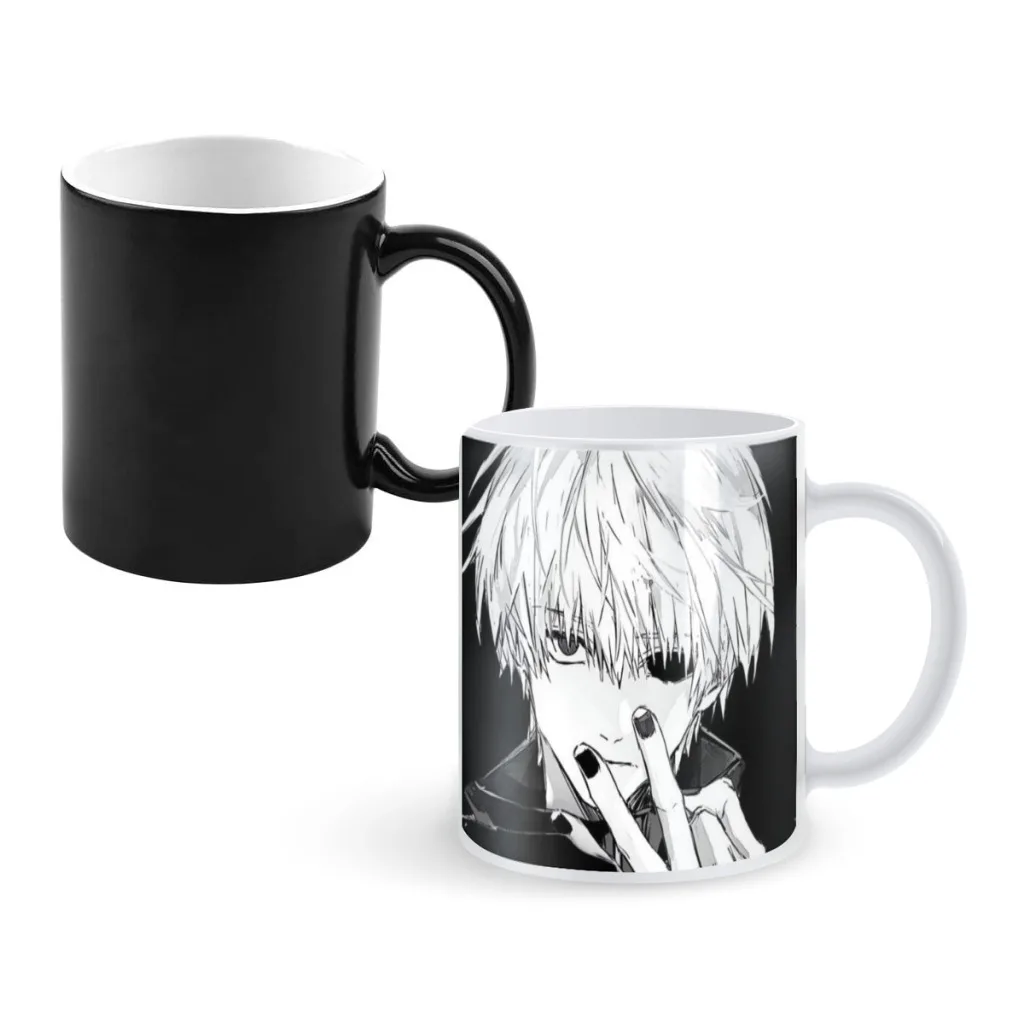 Amine Tokyo Ghoul Creativity Change Color Chang mug Ceramic mug Hot Coffee Cup Breakfast Cup mug Friend Gift