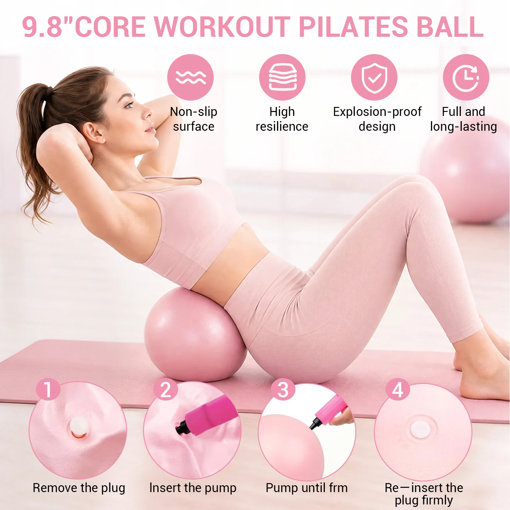 17-in-1 Pilates Ring Kit, Pilates Circle Set for Home Workouts, 9.8