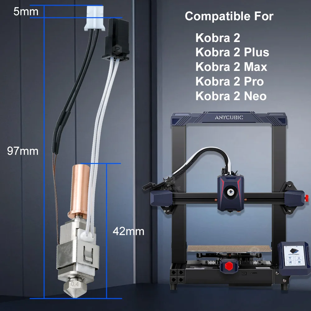 Zestaw do aktualizacji głowicy drukującej Anycubic Kobra 2 Pro Kobra 2 24V 60W Ceramiczna dysza termistora grzewczego do Kobra 2 Neo