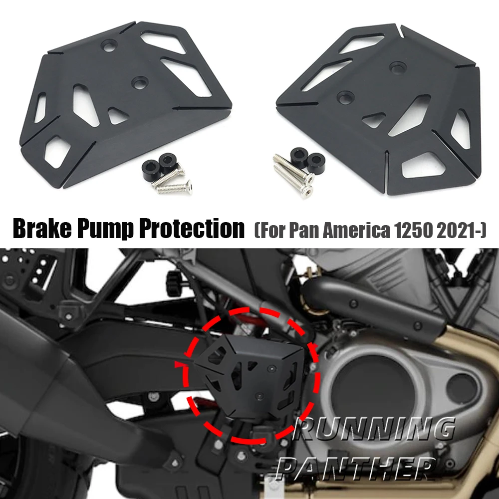 

New Black For Pan America 1250 Heel Protection Left & Brake Pump Protection Motorcycle Accessories PAN AMERICA PA1250 2021 2022