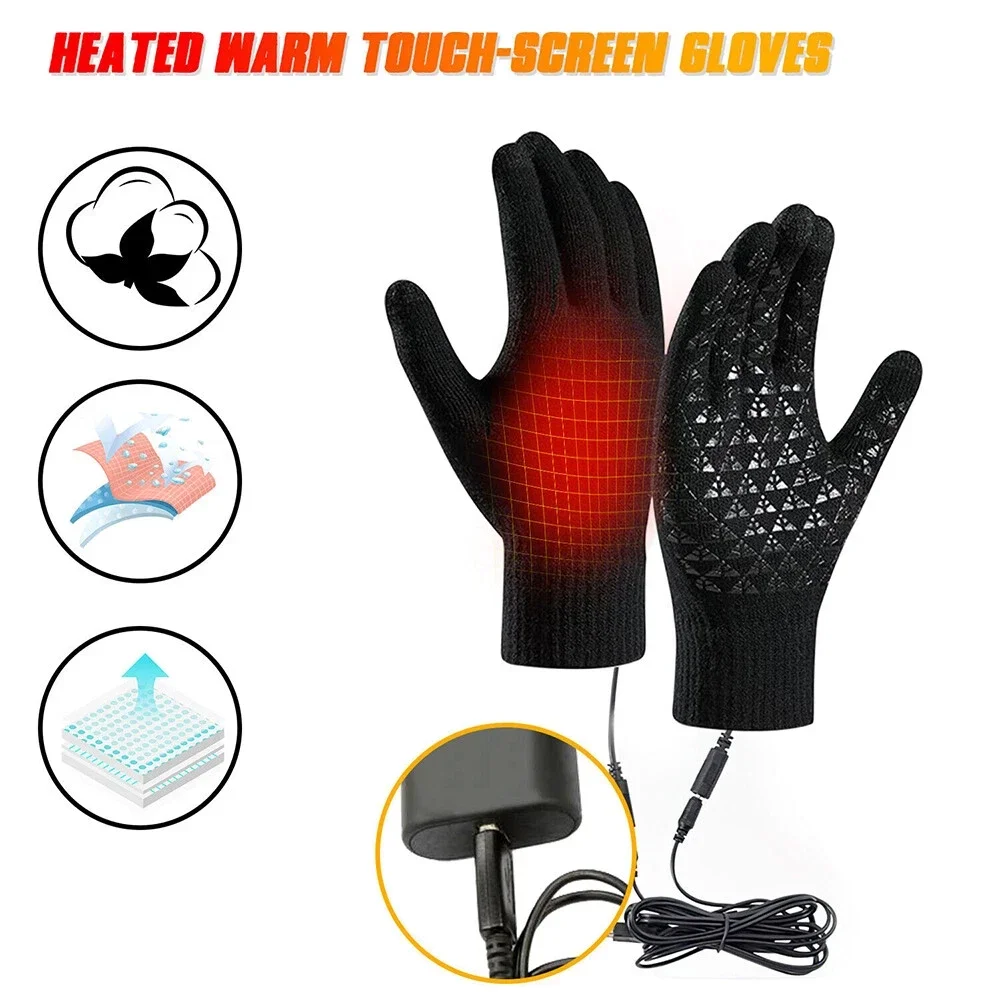 Multi-Purpose Electric Heated Gloves USB Rechargeable Insulated Warm Thermal Gloves For Motorcycle Cycling Outdoor Activity