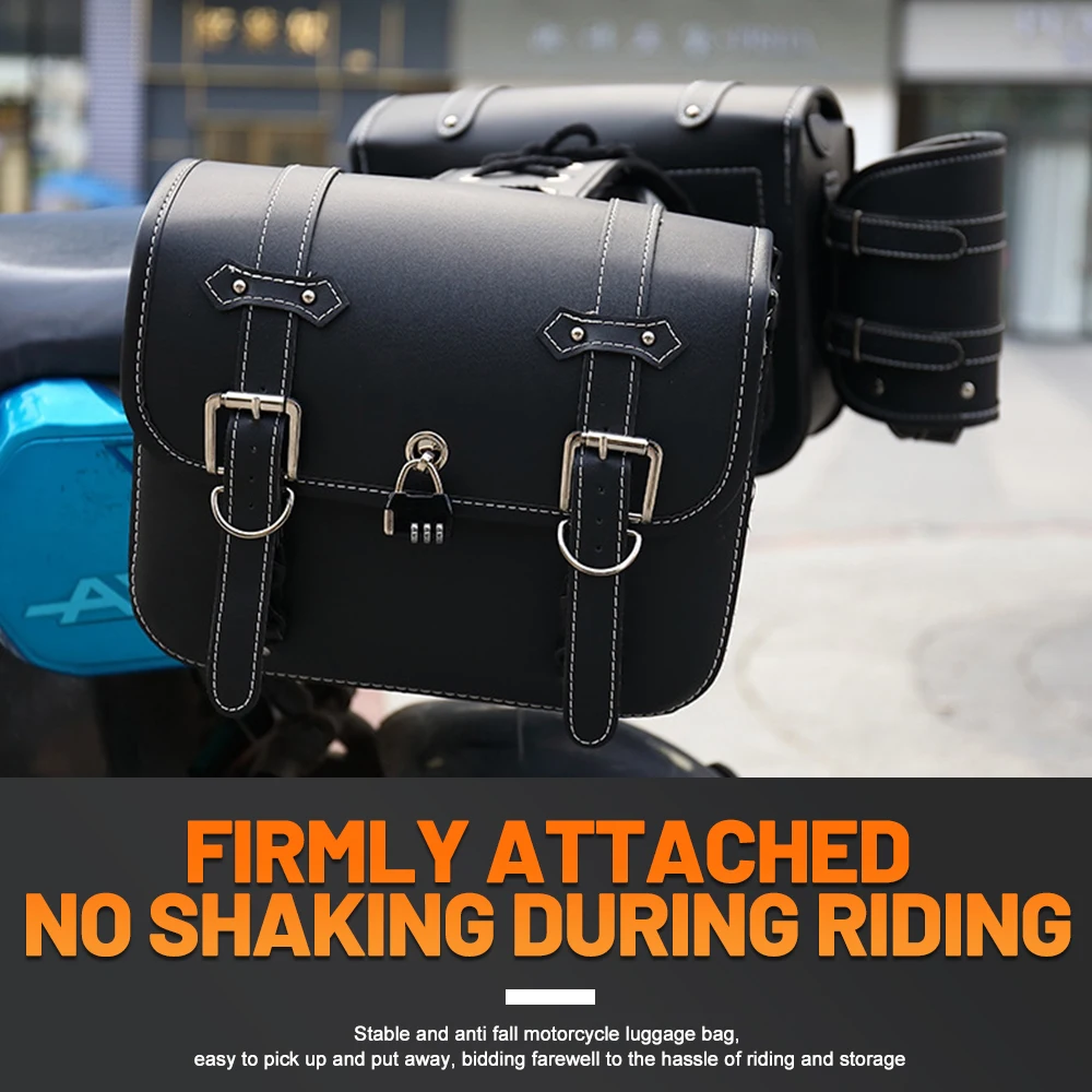 Retro Universal Waterproof Motorcycle Side Saddle Pannier Bag Moto Hanging Storage Bag Motorbike Modified Parts