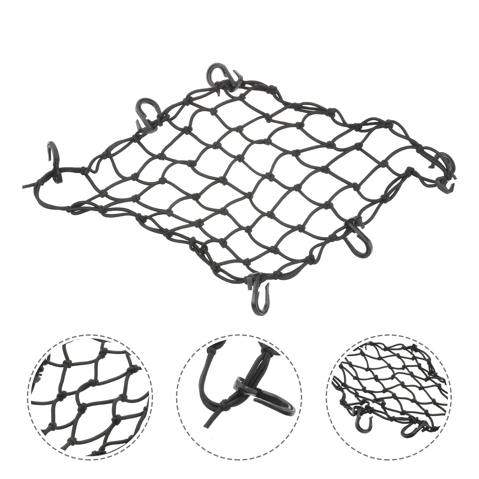 

Adjustable Car Cargo Net 6 Hooks Elastic Trunk Organizer Sturdy Reliable No Drills Needed Perfect for Cars Suvs Minis