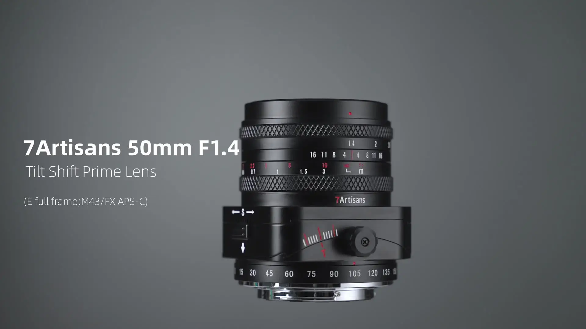 7artisans 50mm F1.4 Tilt-Shift Lens for Sony E Fujifilm X