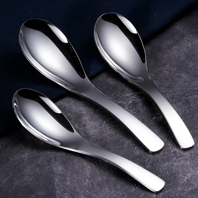 5pcs 304 Stainless Steel Spoons Dinner Spoon Spoons Thickened Coffee Spoon Dessert Spoon Kitchen Tableware Set