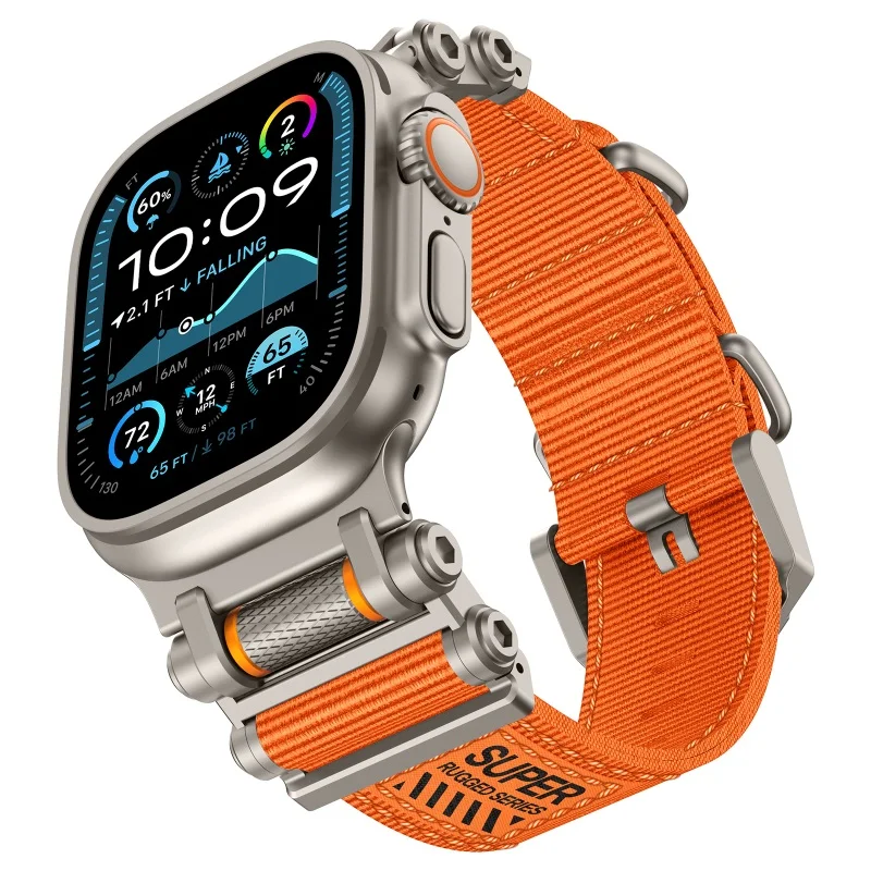 

Sports Nylon Strap for Apple Watch Ultra 2 Band 49mm 44mm 45mm Bracelet for Iwatch Series 10 46mm 9 8 7 6 SE 5 4 3 Accessories