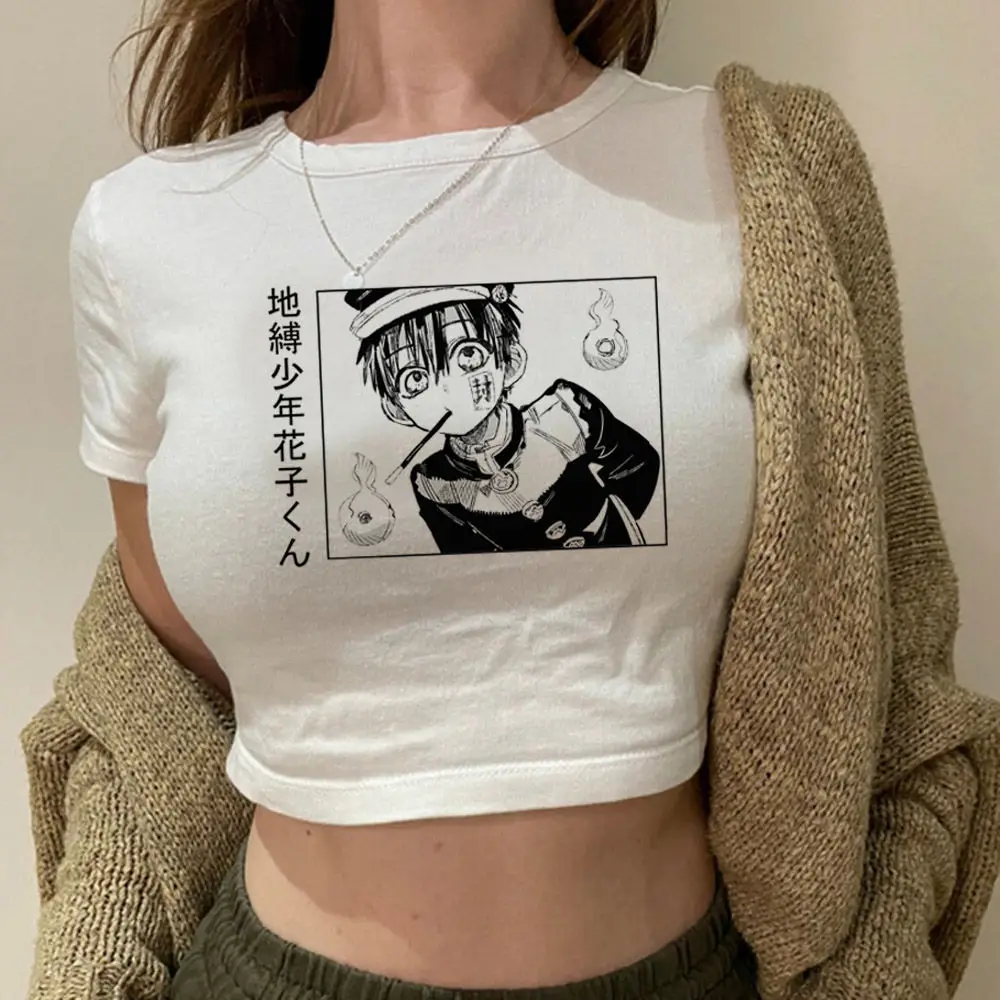 Toilet Bound Hanako Kun crop top 2025 corset gothic  cute gyaru 2000s Fairy Slim Fit Cute woman t-shirt