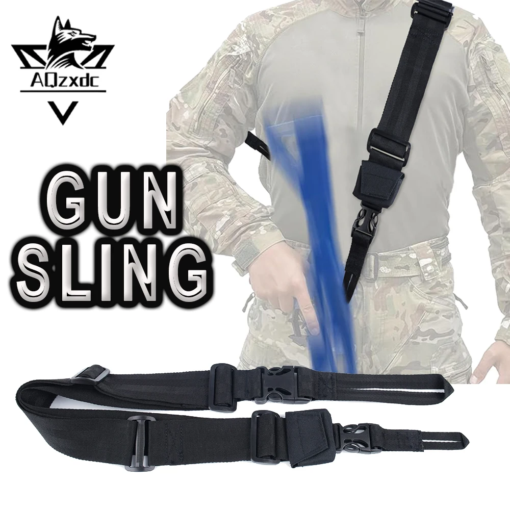 

Tactical Gun Sling Two-Point Sling Adjustable Length Traditional Sling Outdoor CS Multi-Purpose Shotgun Sling for Field Shooting