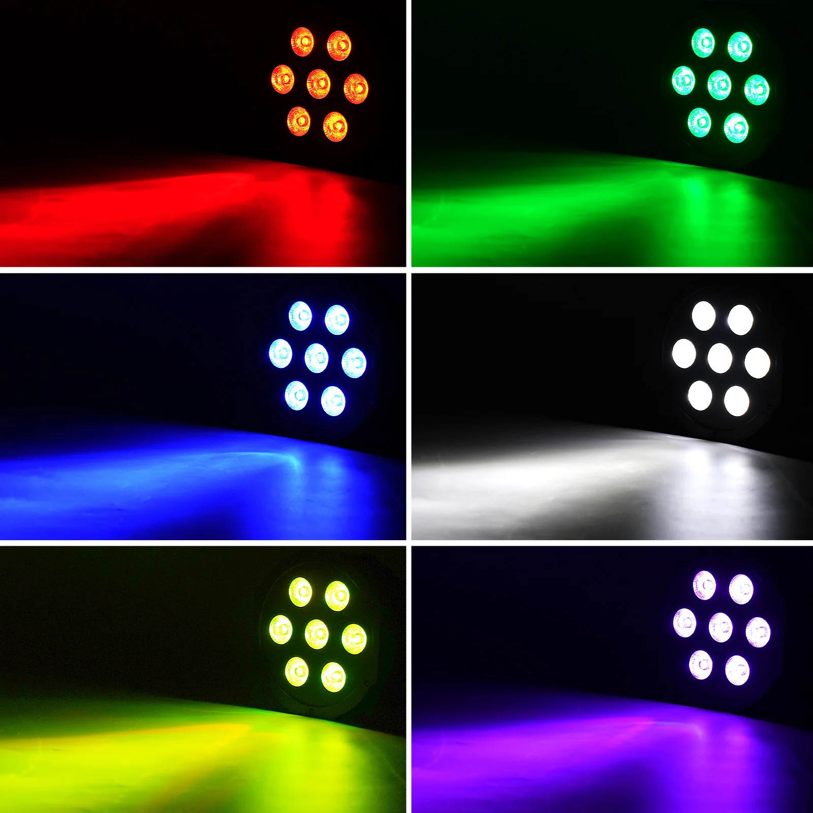 U'King 4er-Set 7x10W RGBW LED Par-Scheinwerfer DMX512 Fernbedienung Strobe/Fade/Jump Bühnenbeleuchtungseffekt für DJ-Shows, Konzerte, Hochzeiten – Detail 3