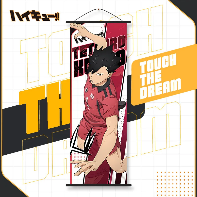 Bandai Haikyuu!! Shoyo Hinata Kozume Kenma Cartoon Hanging 25*70cm Tetsurou Kuroo Tobio Kageyama Animation Peripheral Poster