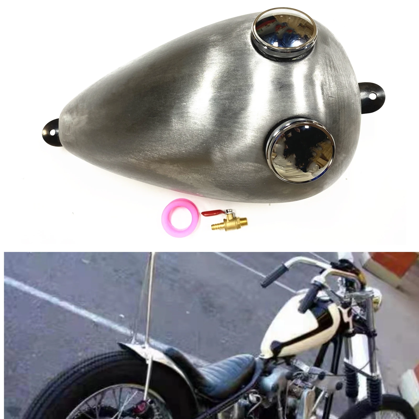 Motocykl 9L benzyna zbiornik paliwa gazowego dla Honda Steed Yamaha Virago Harley Davidson Sportster XL 883 1200 uniwersalny wszystkie motocykle