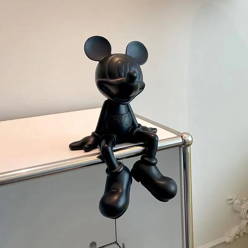 Disney große Mickey Mouse sitzen Harz bewegliche Statue Serie Modell Statue Puppe Home Schlafzimmer Dekoration Sammlung Modell Geschenke