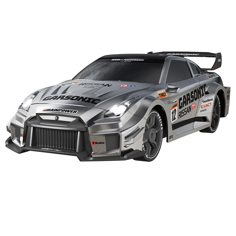 クールなおもちゃの車 面白いギフト-1:24 高速4WD RCドリフトカー、かわいいステッカーレーシングカー、リモコンカーモデル、子供向けおもちゃ