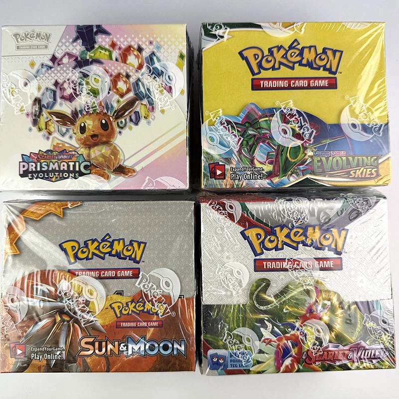 360Pcs PKM Card Prismatic SCARLET.VIOLET Sun&Moon EVOLVING 151 Evolutions English Booster Battle Transaction Cards