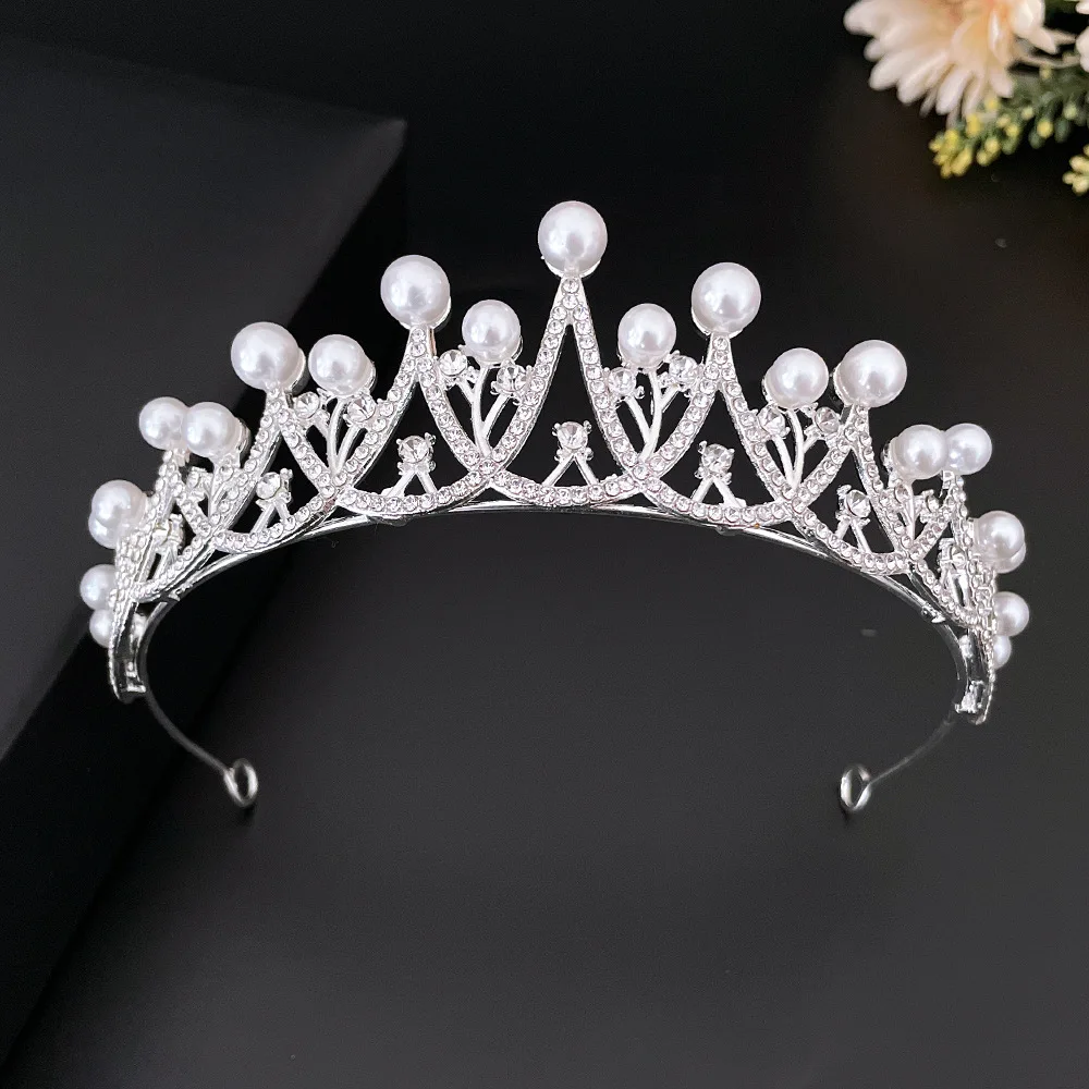 Elegante bruidsparel tiara hoofdband – veelzijdige bruidskroon voor bruid, bruidsmeisje en verjaardagsvieringen