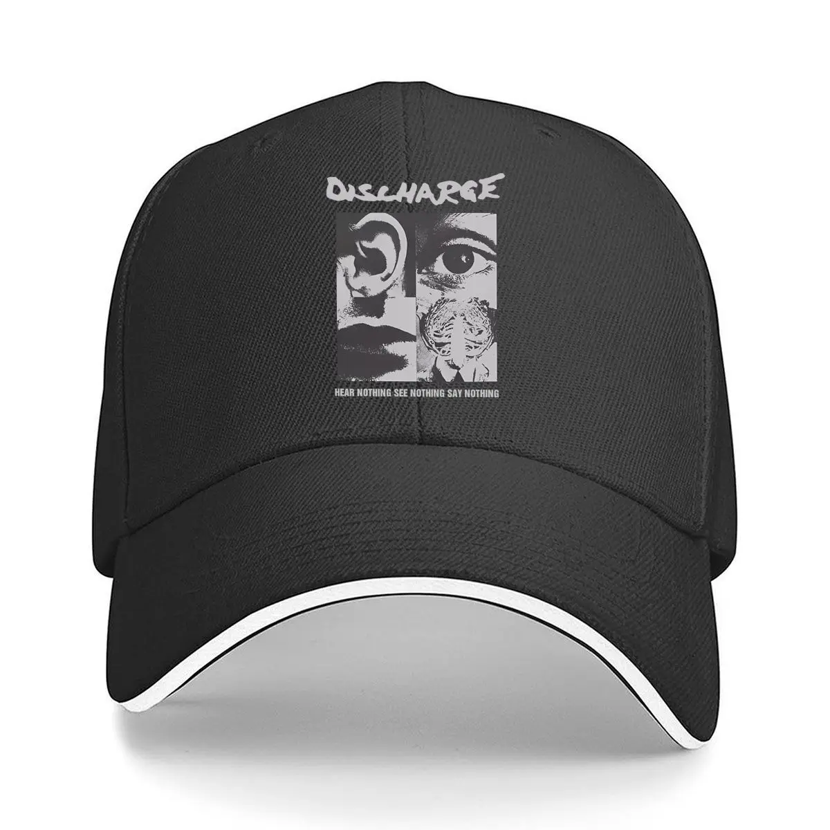 Hear Nothing See Nothing Say Nothing Sandwich Baseball Cap Outdoor Workouts Sun Hat