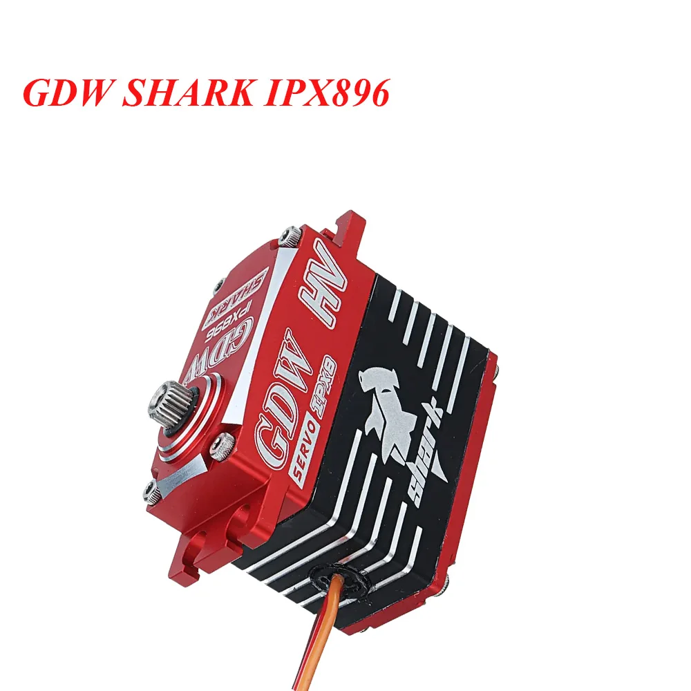 GDW SHARK-engranajes digitales de acero para coches y barcos, servo motor sin escobillas, impermeable, grado IPX8, caja CNC completa, 80g, 36kg