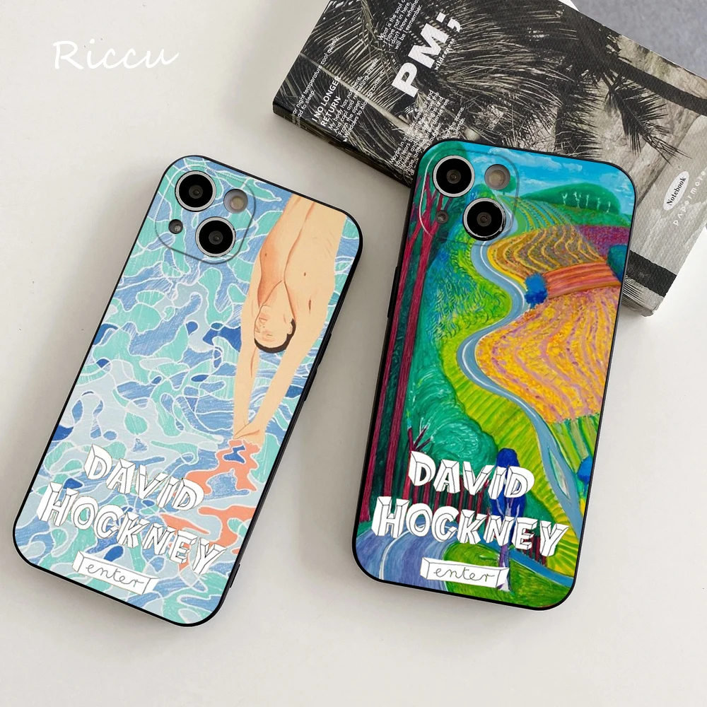 FOR IPhone 14 David Hockney Art Soft Case for Iphone 14 11 12Pro 8 7 Plus X 13Pro MAX XR XS Covers