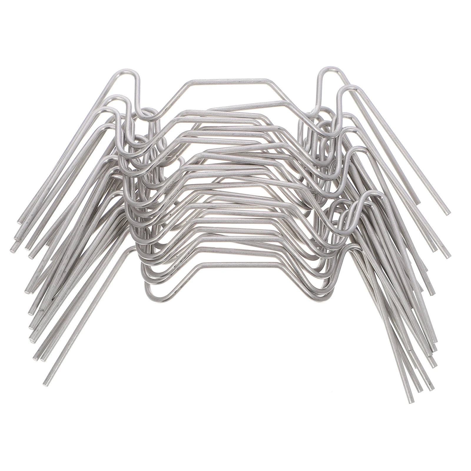 

25 Pcs W-shaped Glass Clips Stainless Steel Greenhouse Accessories Durable Garden Clamps Wire Glass Pane Fixing