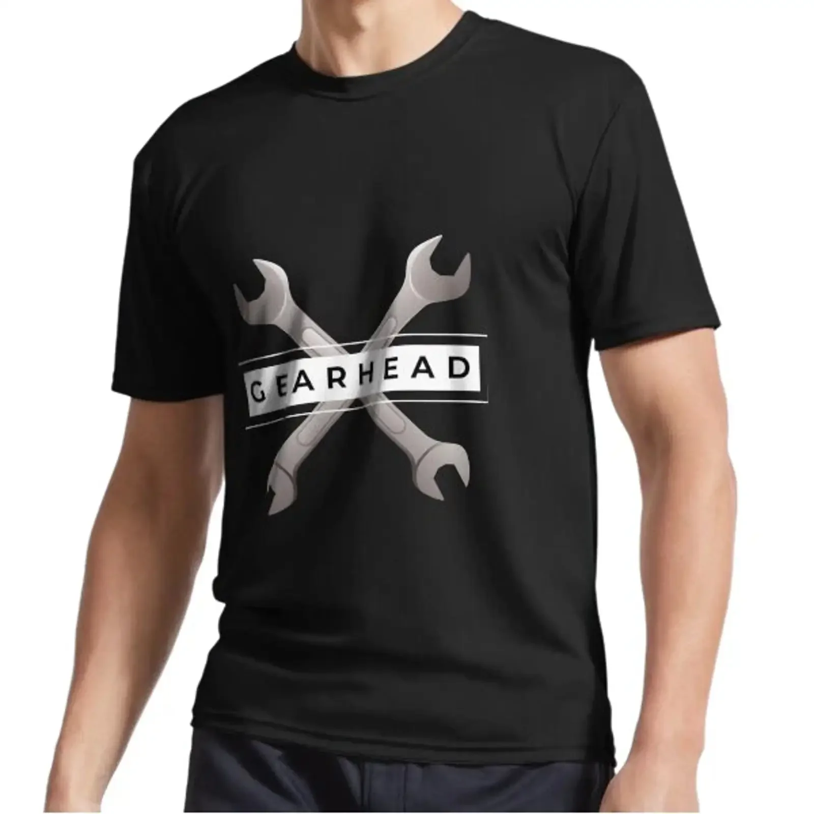 New Gearhead and wrenchs Active Logo T Shirt Funny Size S to 5XL Image 1 of 3 vintage Washed Stretched Top For Everyday Wear