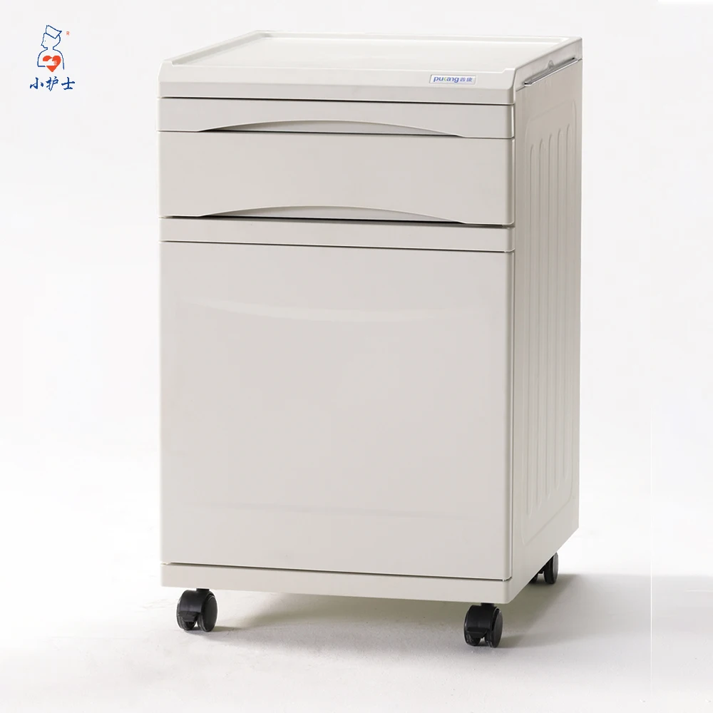 D-22 ABS and epoxy coated steel bedside cabinet for hospital, medical hospital nightstand