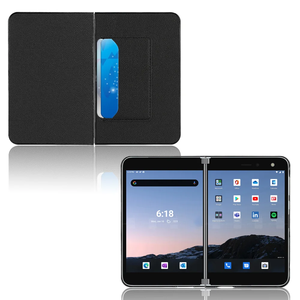 Dla Microsoft Surface Duo wiele miejsc na karty liczi skóra PU i PC Book obudowa na Microsoft Microsoft Surface Duo etui na telefon 8.1" — zdjęcie produktu 5