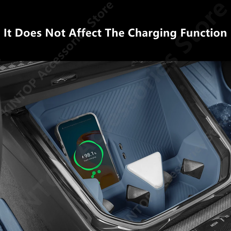 

For BMW X3 24-25 G45 Silicone Wireless Charging Pad,Car Interior Decoration Modification Protection Accessories Refit