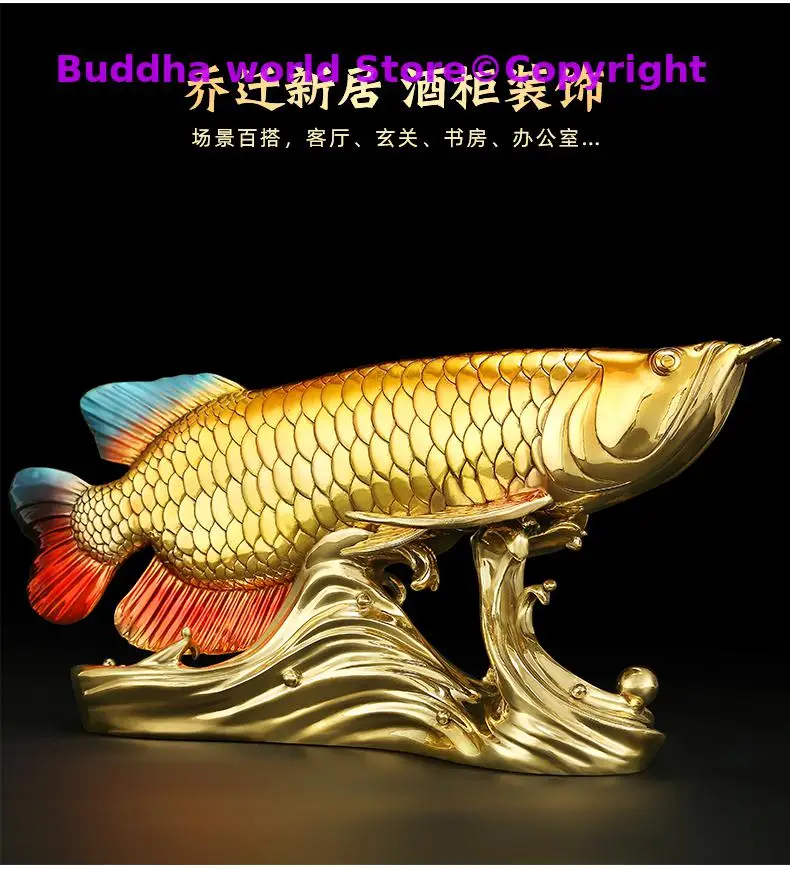 2025 NEW 5A Decorative gold dragon Arowana fish Business career prosperous FENG SHUI talisman Bring wealth money ornament Gift