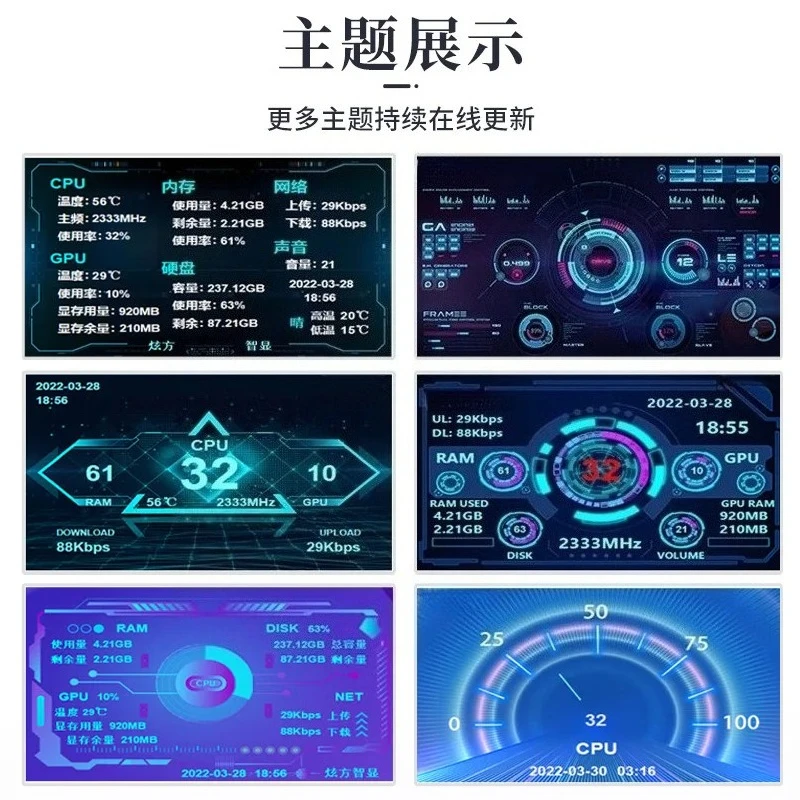 3.5-inch IPSUSB chassis secondary screen, computer monitoring usb secondary screen