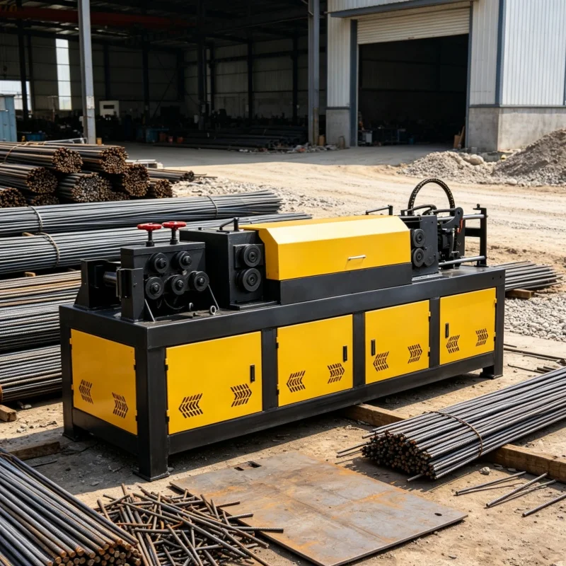 Automatic Heavy-Duty Steel Bar Straightening Cutting Machine Controlled Motor-Driven System Energy Saving Easy Operate