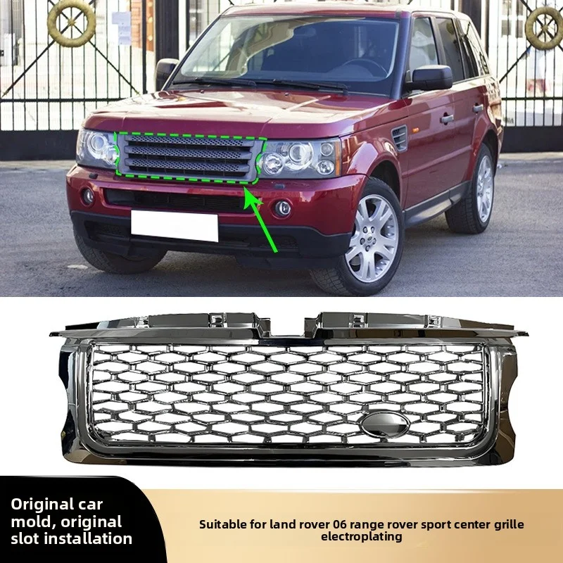 

Racing Grills For Land Rover Range Rover Sport 2006-2009 Full Electroplated Grille Grill Front Bumper Car Accessories