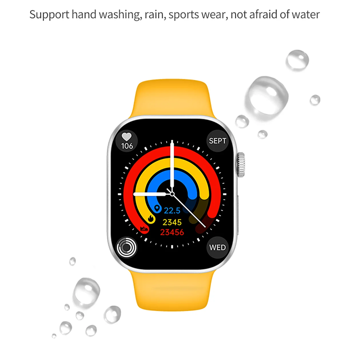 Square Screen Smartwatch,Buletooth Call/Notifications,Heart Rate/SpO2 Monitor,IP65,Wireless Charging,10 Sport Modes Couple Watch