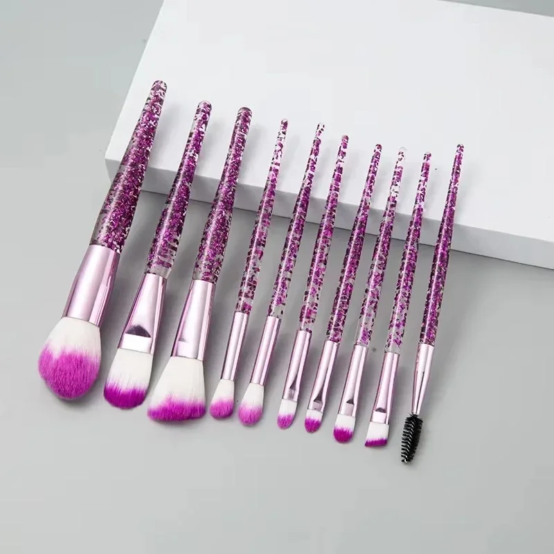 Ensemble de pinceaux de maquillage professionnels super doux, fard à joues, fond de teint, correcteur, fard à barrage, outil de beauté, 10 pièces