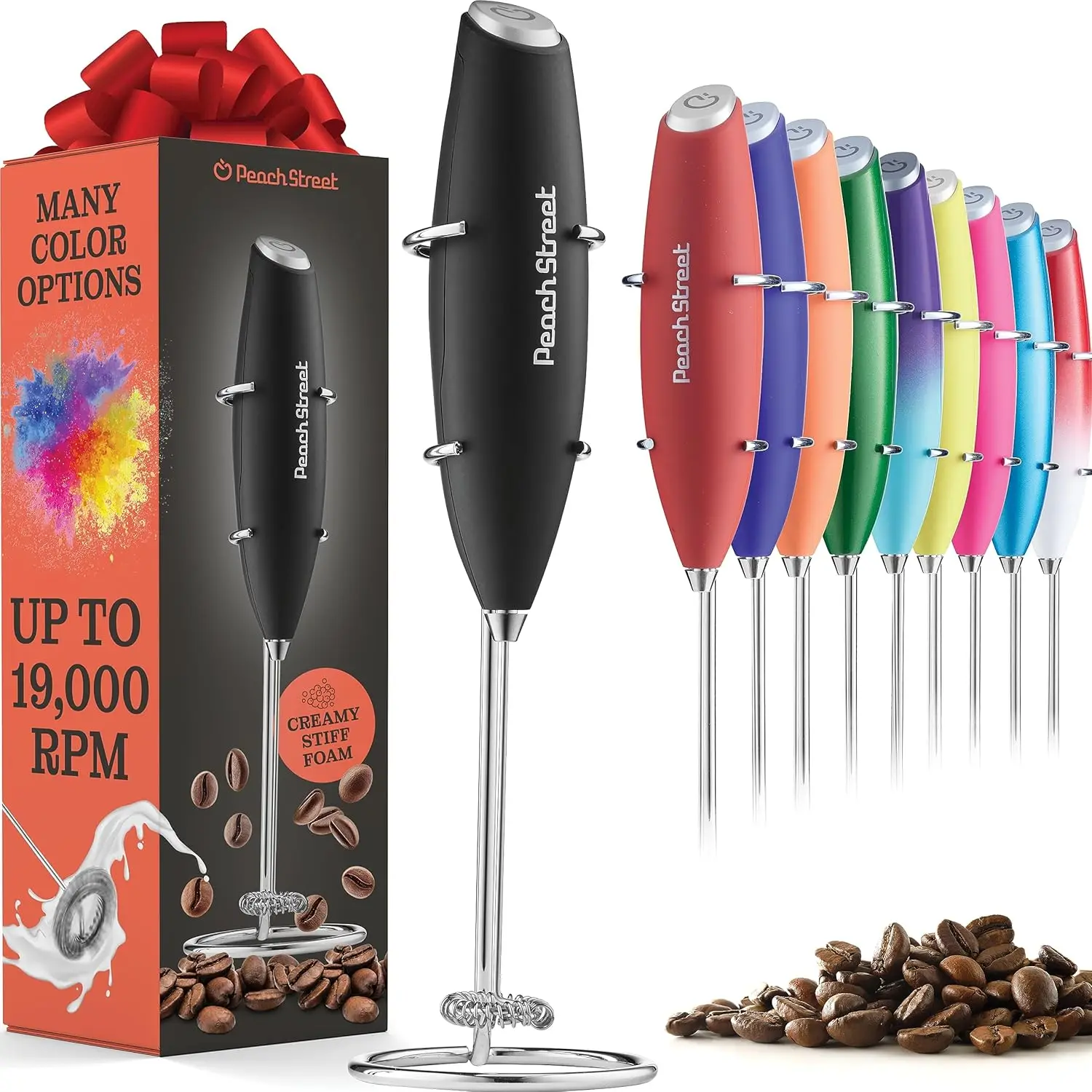 Mini Milk Frother Wand, Battery Operated Stainless Steel Mixer for Coffee, Lattes, Cappuccino