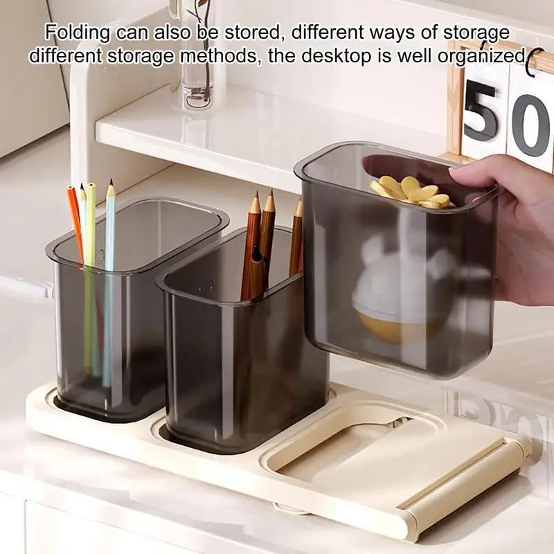 INS style desktop storage box home bedroom pen holder storage box bevel art supplies large capacity desktop storage box