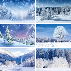 Yeele Winter Forest Background Snowy Mountain Covered Nature Scenery Christmas Pine Tree Photography Backdrop Photo Studio Props