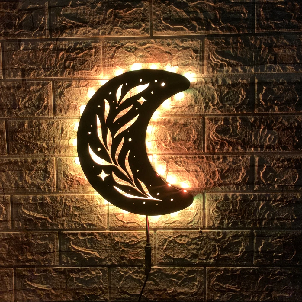 ZK50 Moon Luminous Color Changing LED Wall Lamp Home Interior Decoration Background Wall USB Night Light Cable 2 Meters