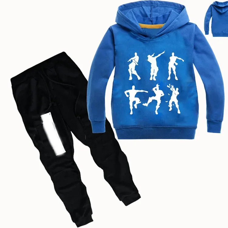 2-16Y Children Game Graphic Costume Baby Girls Clothing Set Kids Dabbing Hoodies + Trousers Pants 2pcs Set Toddler Boys Outfits