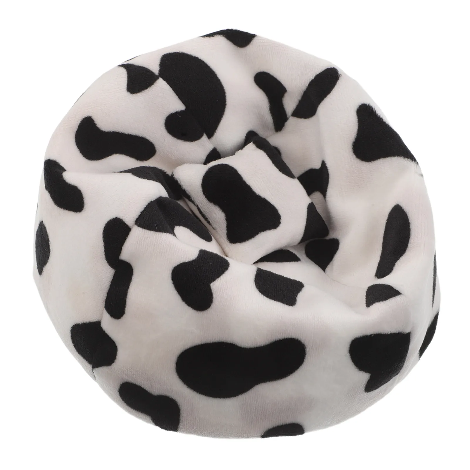 

Mini Car Sofa Cow Pattern Fabric Seat Compatible with Labubu Soft Bean Bag Chair for Car Dashboard Figure Seat Mini Dollhouse