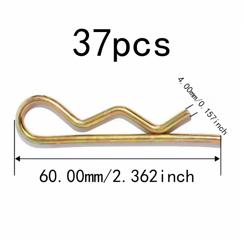 37 pcs 4*60mm M4 M4*60mm Locking Pin Fasteners, Secure Locking Hold, suitable for Industrial Maintenance