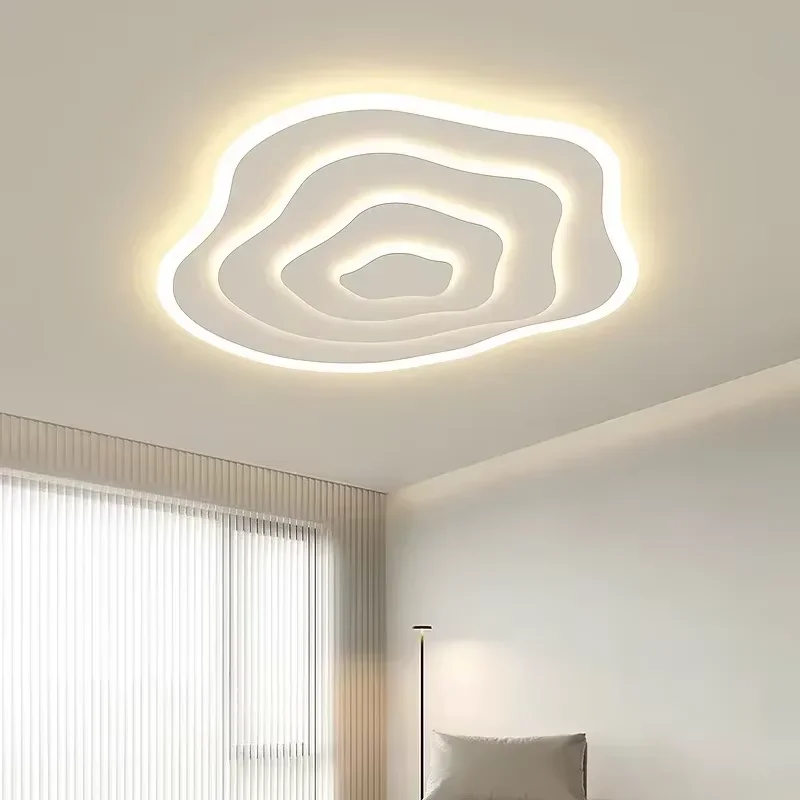 Nordic Ultra Thin Led Ceiling Lights Creative Design Irregular White Cloud Lamp Living Dining Room Study Master Bedroom Light