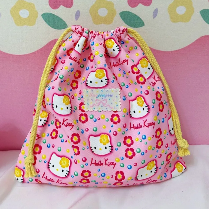 Sanurgente Hello Kitty Proximity Wstring Cartoon Sac à main portable, Sac anti-poussière, Emballage cadeau, Mariage, Noël, Rangement, Maison, Organiser