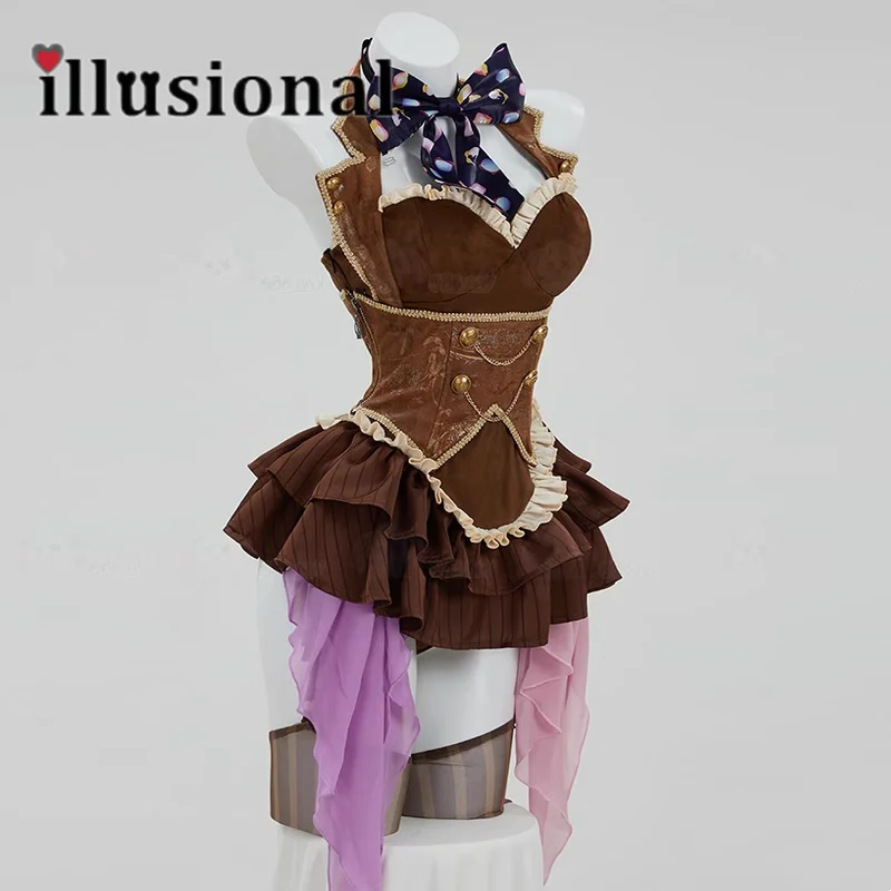 illusional Alice Cosplay Costume for women fan art sexy dress female