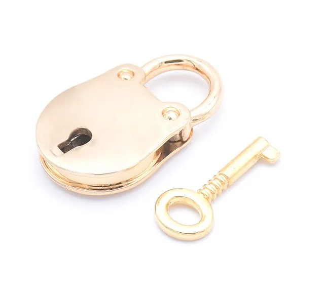 Luggage Cute Vintage Zinc Alloy Jewelry Box with Key Travel Decorative Mini Archaize Padlock Locks Hardware Bear Head Lock
