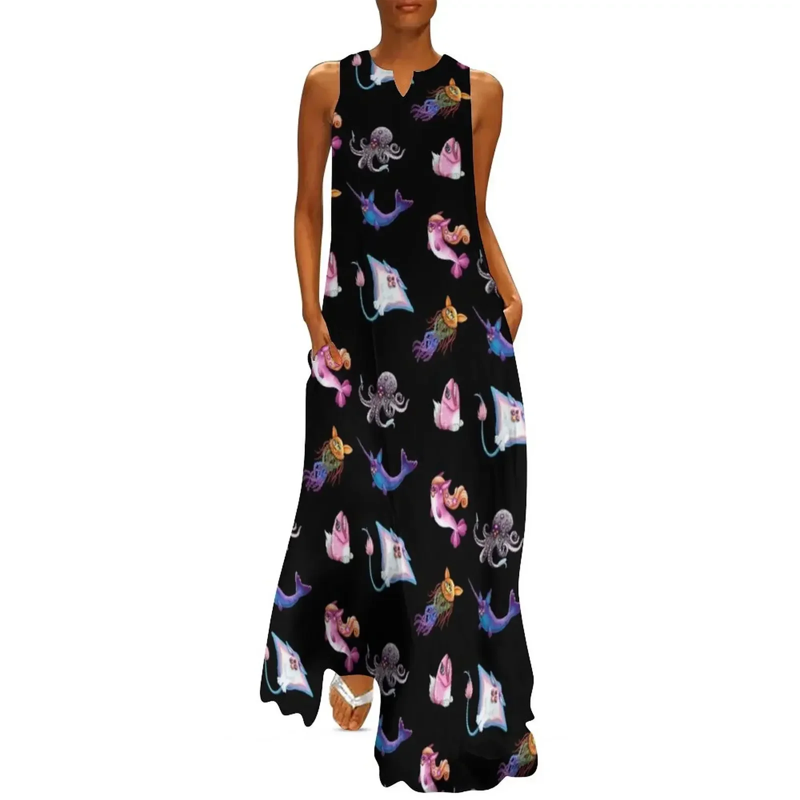 

lgbtq+ Sea Furbies Long Dress Aesthetic clothing Women's long dress Summer women's clothing dress women summer