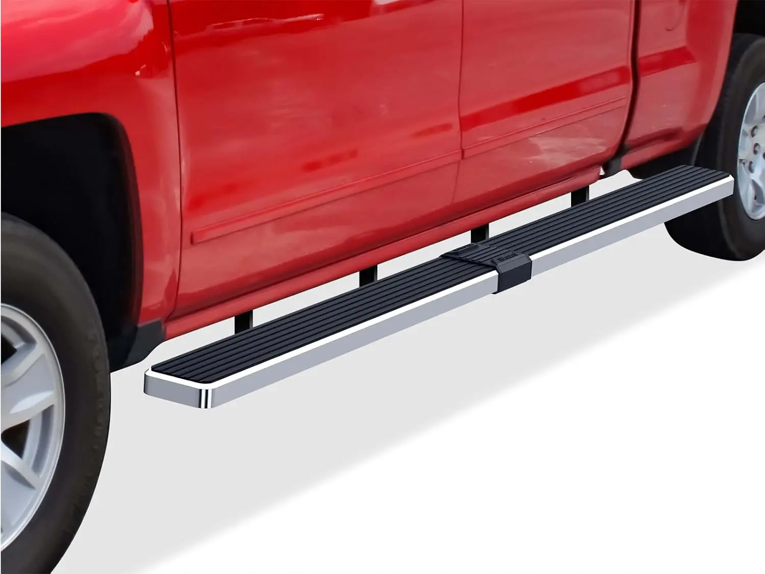 Wheel to Wheel Running Boards 6in Compatible with Chevy Silverado GMC Sierra 2007-2018 Crew Cab 6.5ft Bed & 2500 HD 3500 HD 2019